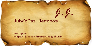 Juhász Jeromos névjegykártya