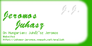 jeromos juhasz business card